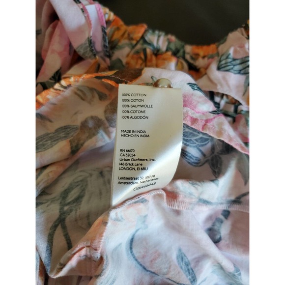 Anthropologie Ruffled Off-The-Shoulder Floral Boho Chic Blouse Women's Size S - Picture 9 of 12